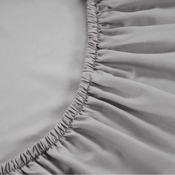 NWT Pure Earth Sheet Set Gray Solid 4 Piece 300 Thread Count Queen Sheet… - Picture 5 of 6